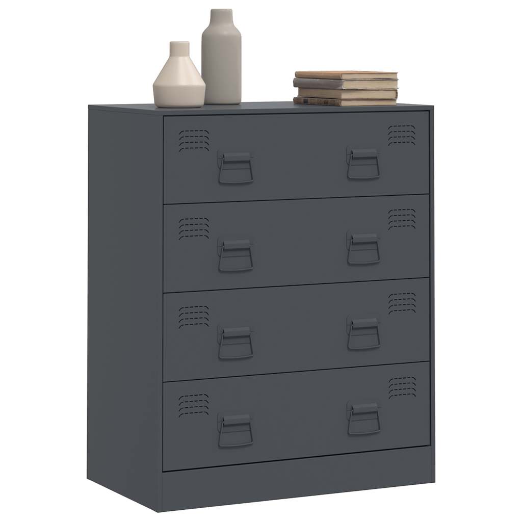 skænk 67x39x83 stål antracitgrå