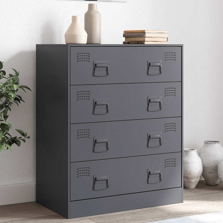 skænk 67x39x83 stål antracitgrå
