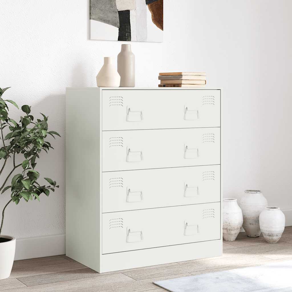 skænk 67x39x83 cm stål hvid