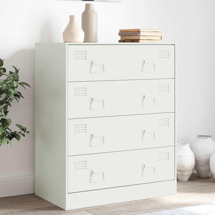 skænk 67x39x83 cm stål hvid