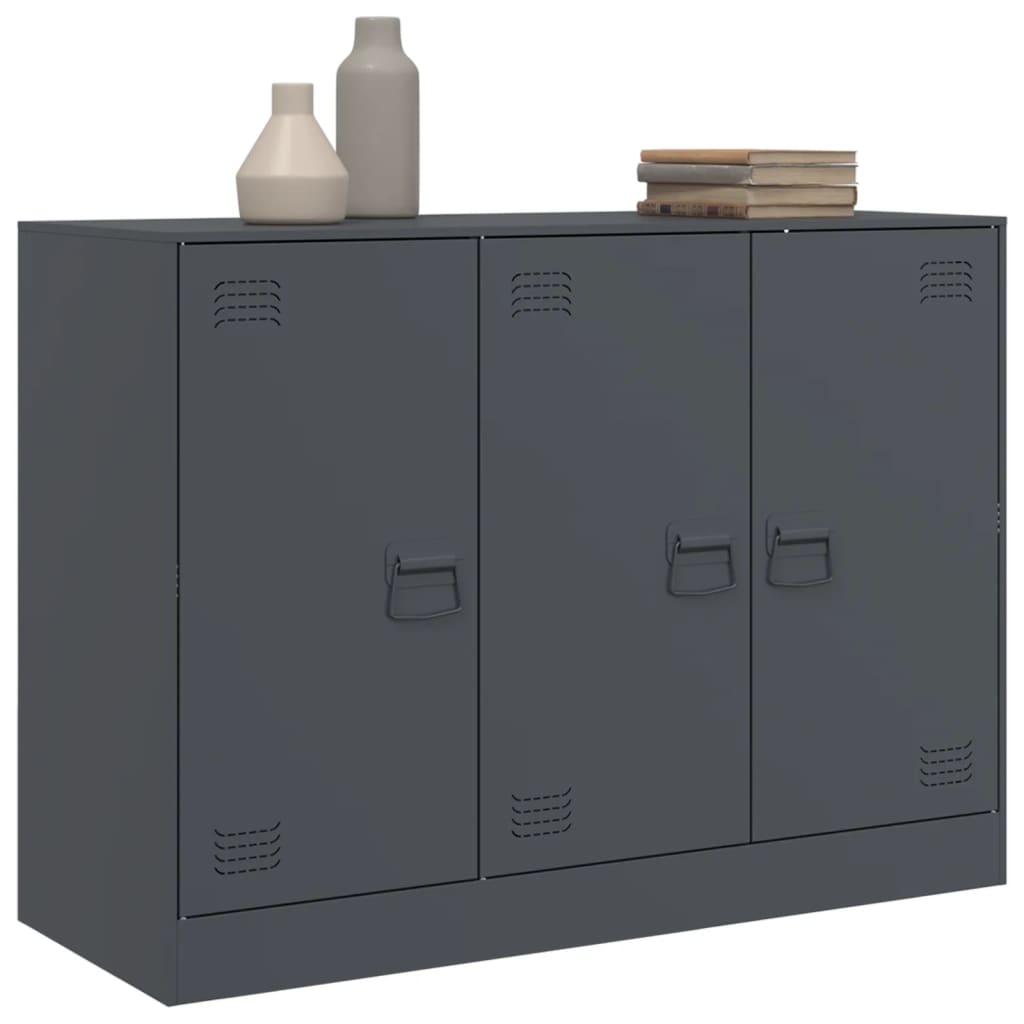skænk 99x39x73 cm stål antracitgrå