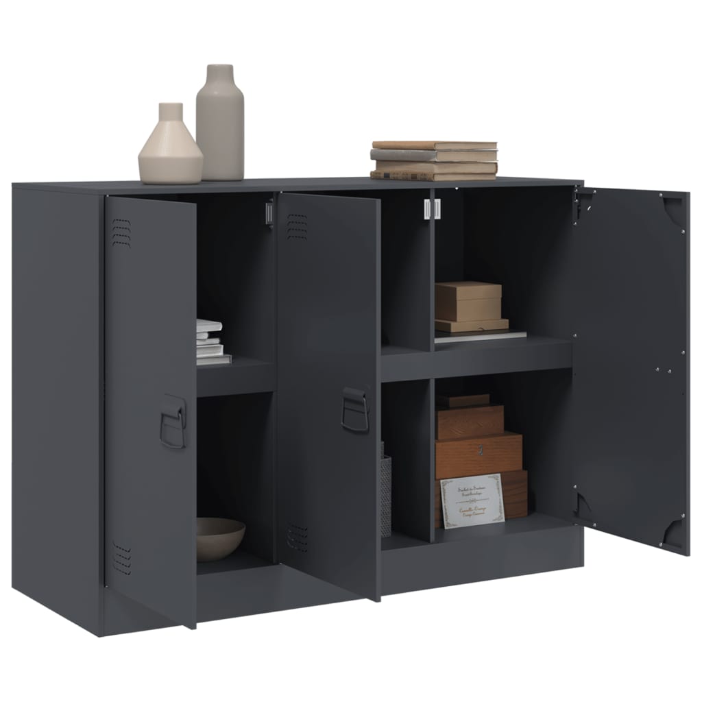skænk 99x39x73 cm stål antracitgrå