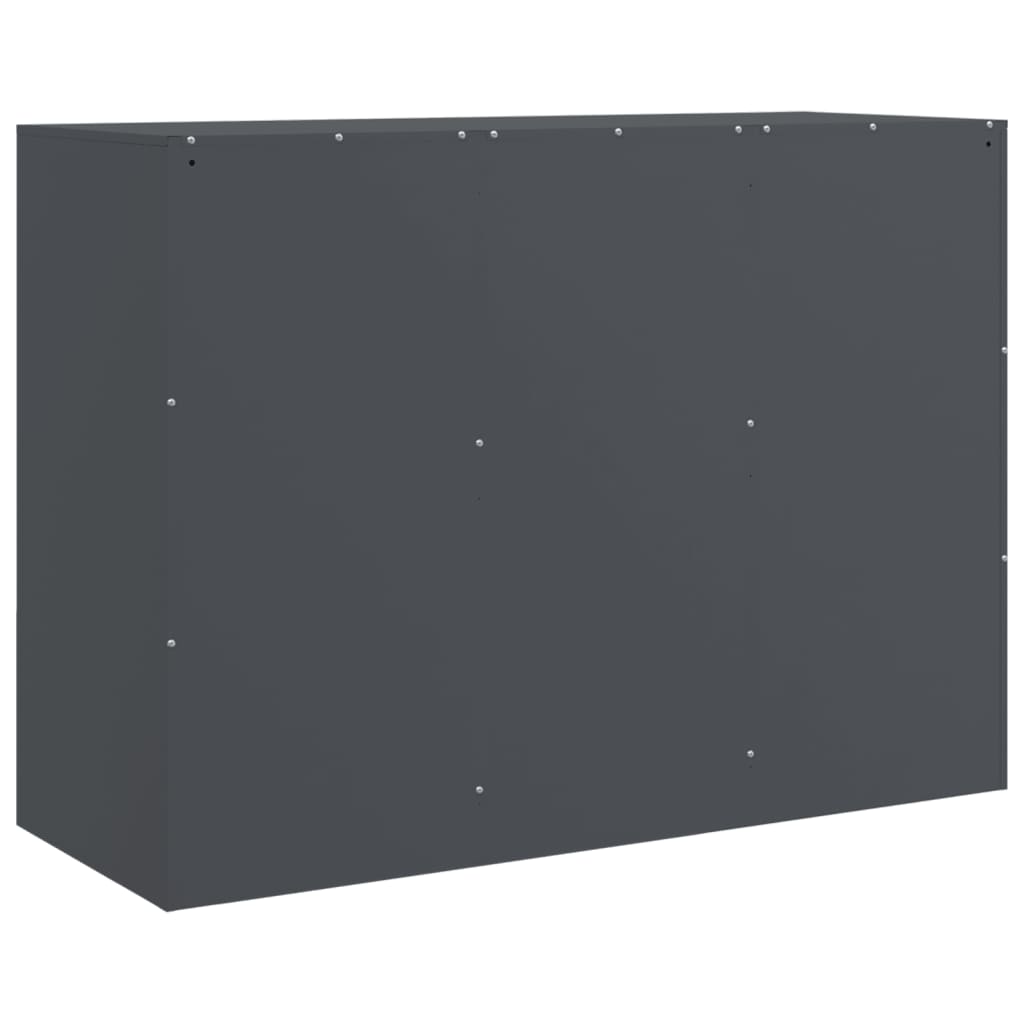skænk 99x39x73 cm stål antracitgrå