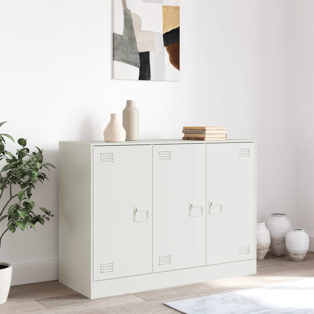 skænk 99x39x73 cm stål hvid