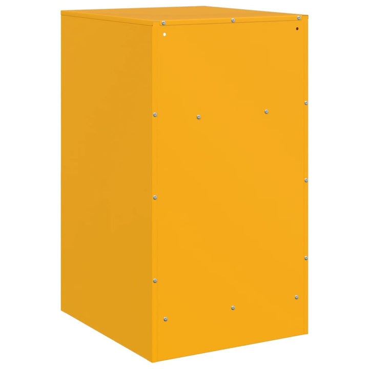sengeborde 2 stk. 34,5x39x62 cm stål sennepsgul