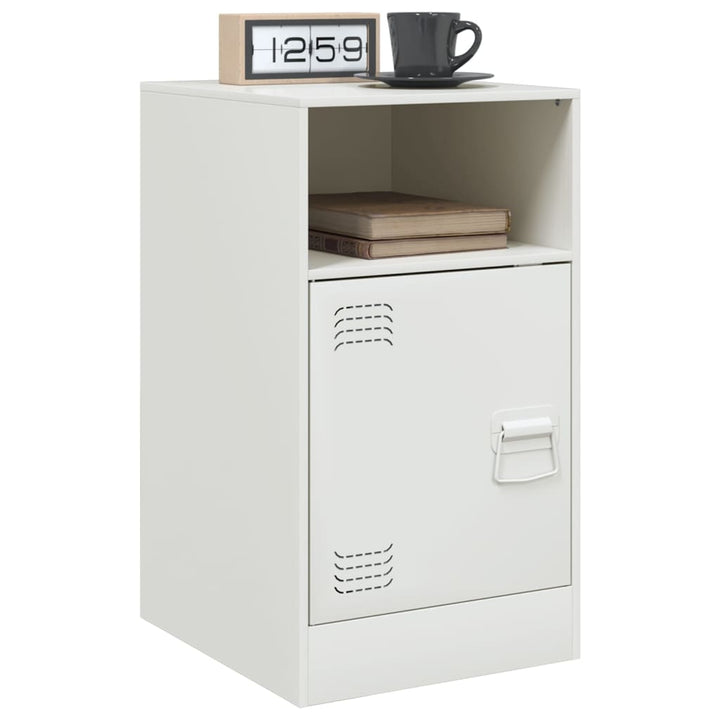 sengeborde 2 stk. 34,5x39x62 cm stål hvid