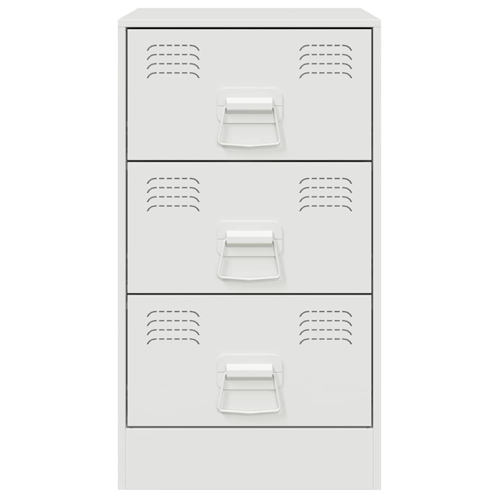 sengeborde 2 stk. 34,5x39x62 cm stål hvid