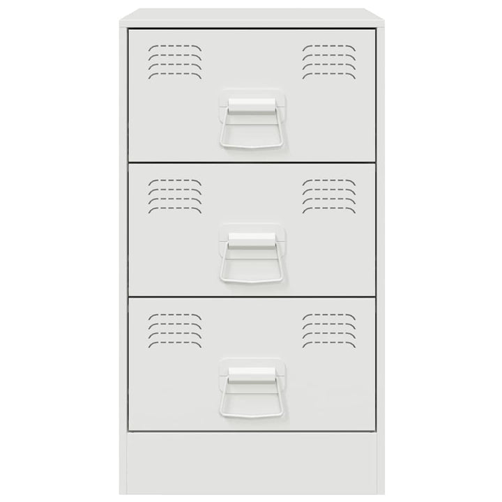 sengeborde 2 stk. 34,5x39x62 cm stål hvid