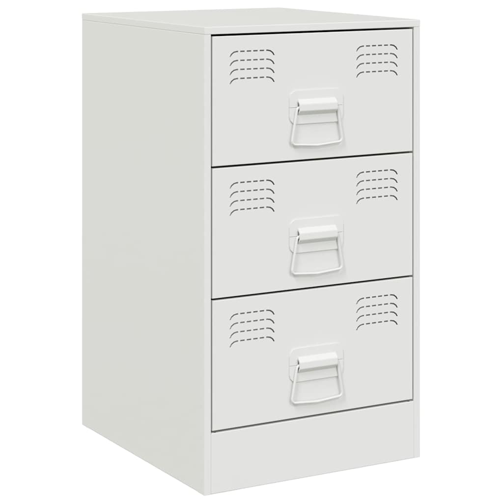 sengeborde 2 stk. 34,5x39x62 cm stål hvid