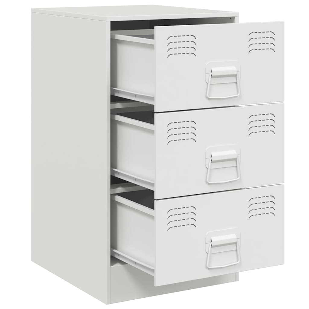 sengeborde 2 stk. 34,5x39x62 cm stål hvid
