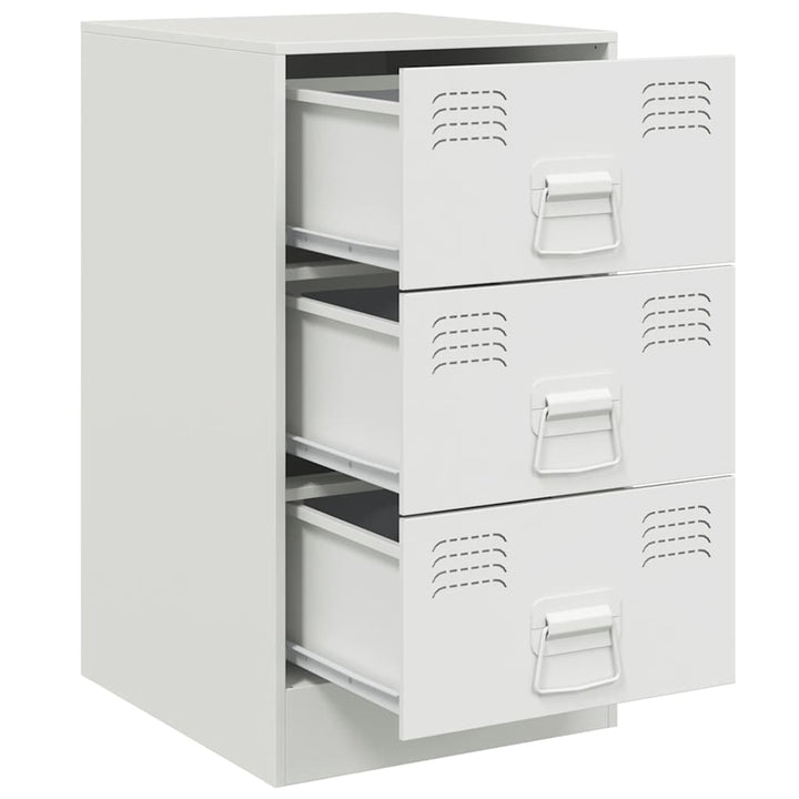 sengeborde 2 stk. 34,5x39x62 cm stål hvid