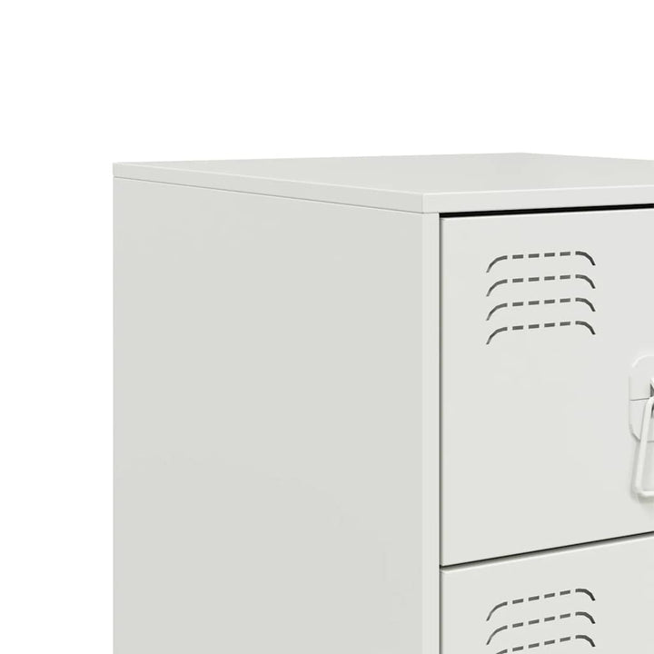 sengeborde 2 stk. 34,5x39x62 cm stål hvid