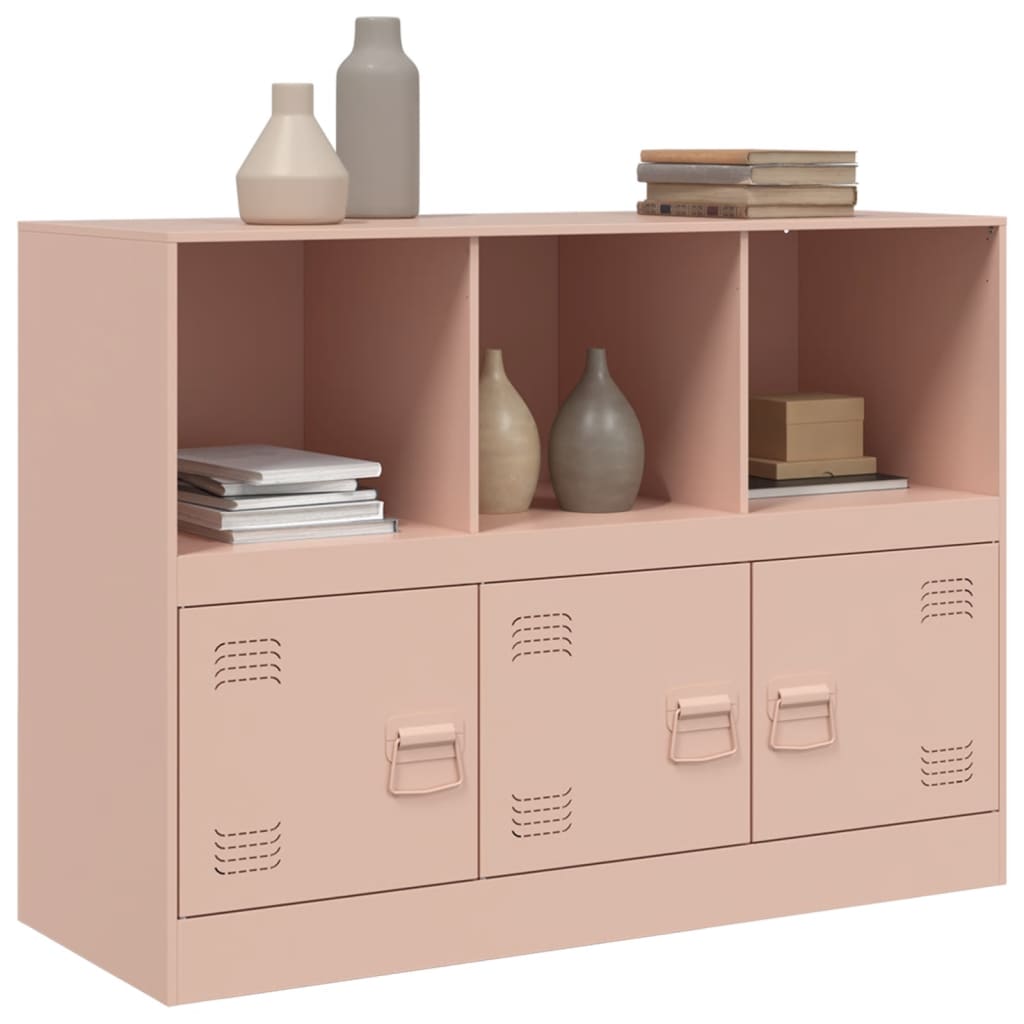 skænk 99x39x73 cm stål lyserød