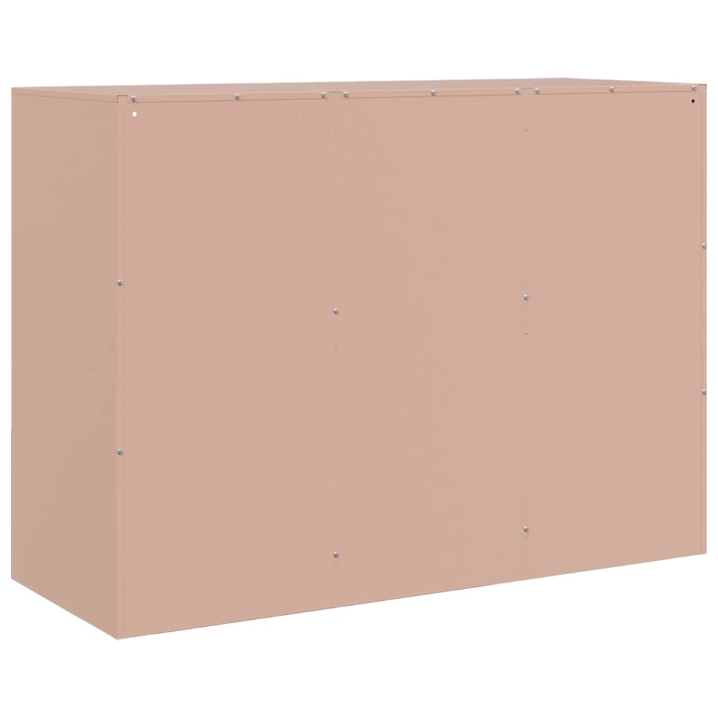 skænk 99x39x73 cm stål lyserød