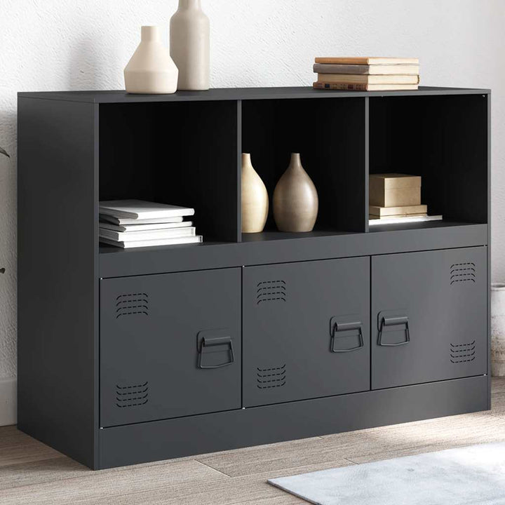 skænk 99x39x73 cm stål antracitgrå