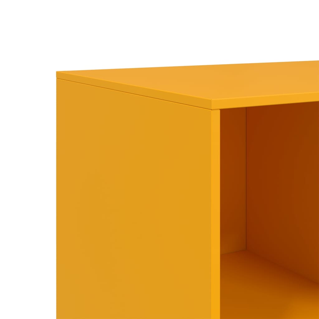 skænk 99x39x73 cm stål sennepsgul