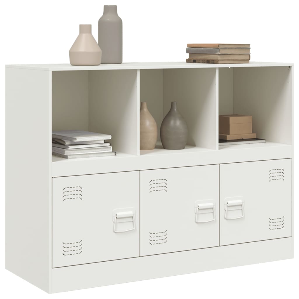 skænk 99x39x73 cm stål hvid