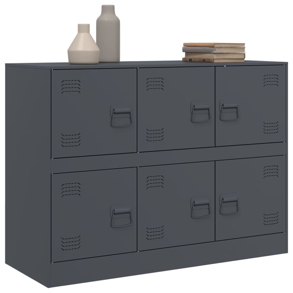 skænk 99x39x73 cm stål antracitgrå