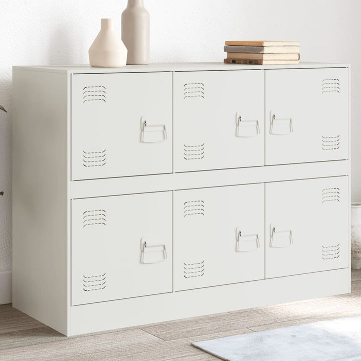 skænk 99x39x73 cm stål hvid
