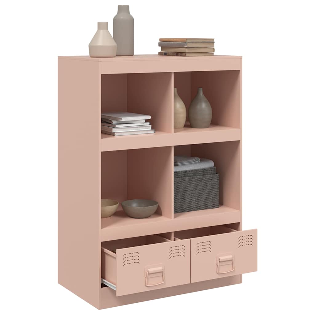 skab 67x39x95 cm stål lyserød