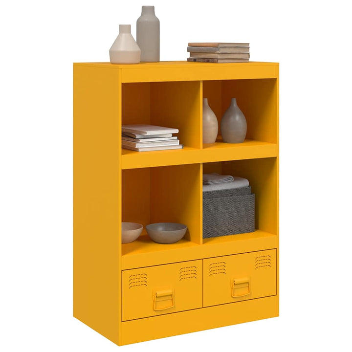 skab 67x39x95 cm stål sennepsgul
