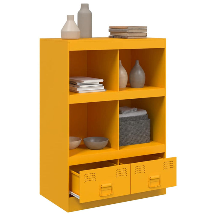 skab 67x39x95 cm stål sennepsgul