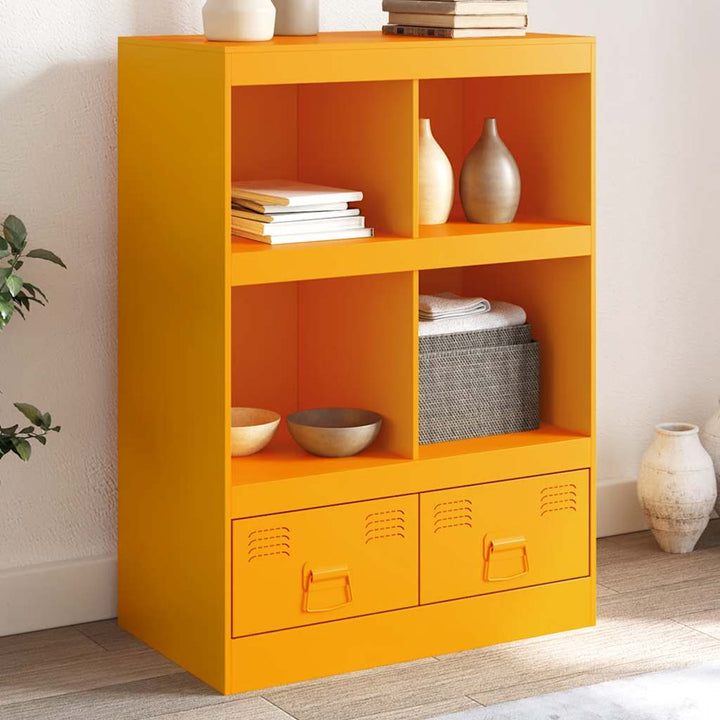 skab 67x39x95 cm stål sennepsgul