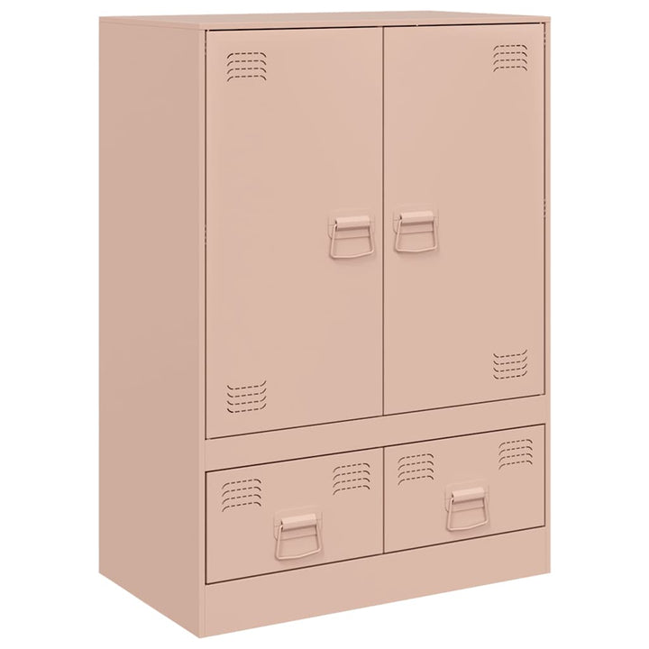 skab 67x39x95 cm stål lyserød
