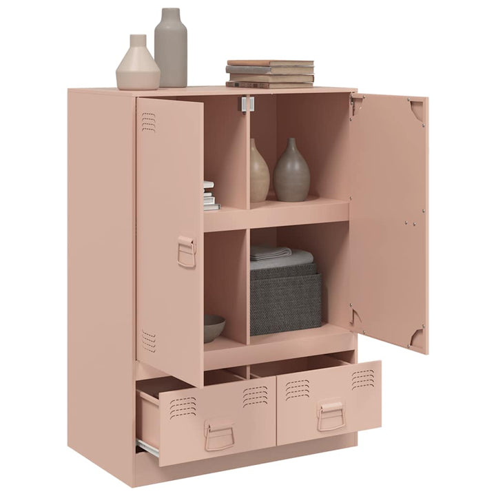 skab 67x39x95 cm stål lyserød