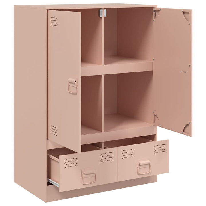 skab 67x39x95 cm stål lyserød
