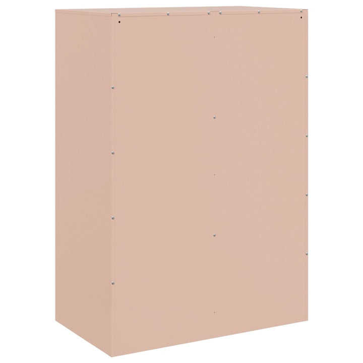 skab 67x39x95 cm stål lyserød