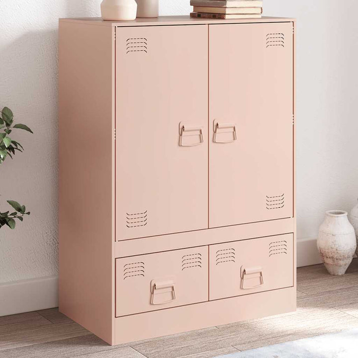 skab 67x39x95 cm stål lyserød
