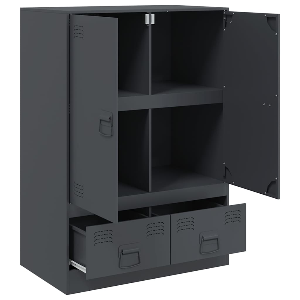 skab 67x39x95 cm stål antracitgrå