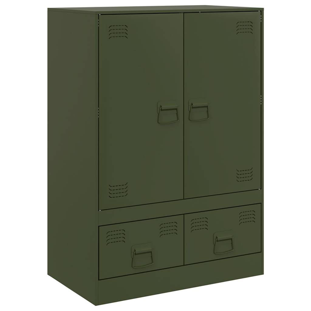 skab 67x39x95 cm stål olivengrøn