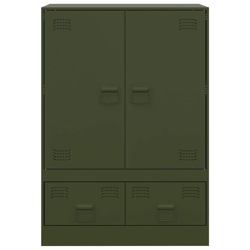 skab 67x39x95 cm stål olivengrøn