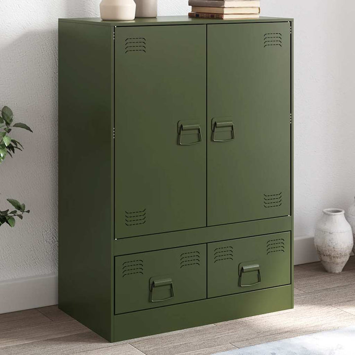 skab 67x39x95 cm stål olivengrøn