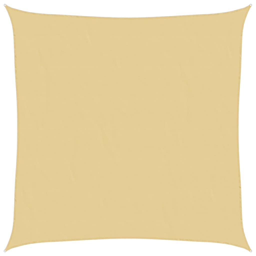 solsejl 7x7 m 100 % polyesterstof sandfarvet