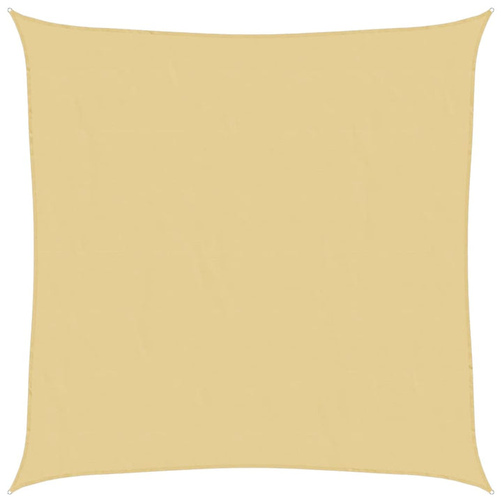solsejl 7x7 m 100 % polyesterstof sandfarvet