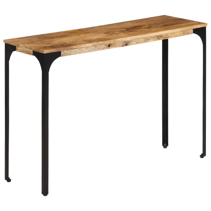 konsolbord 110x35x76 cm massivt mangotræ og jern brun