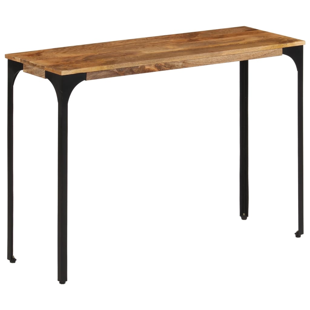 konsolbord 110x35x76 cm massivt mangotræ og jern brun