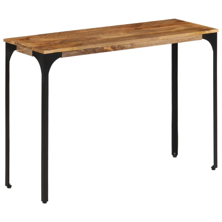 konsolbord 110x35x76 cm massivt mangotræ og jern brun