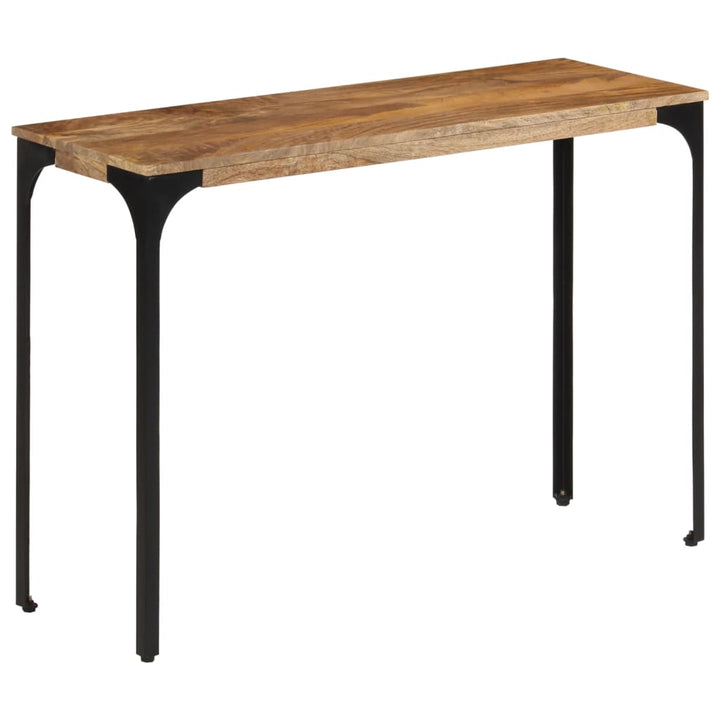 konsolbord 110x35x76 cm massivt mangotræ og jern brun