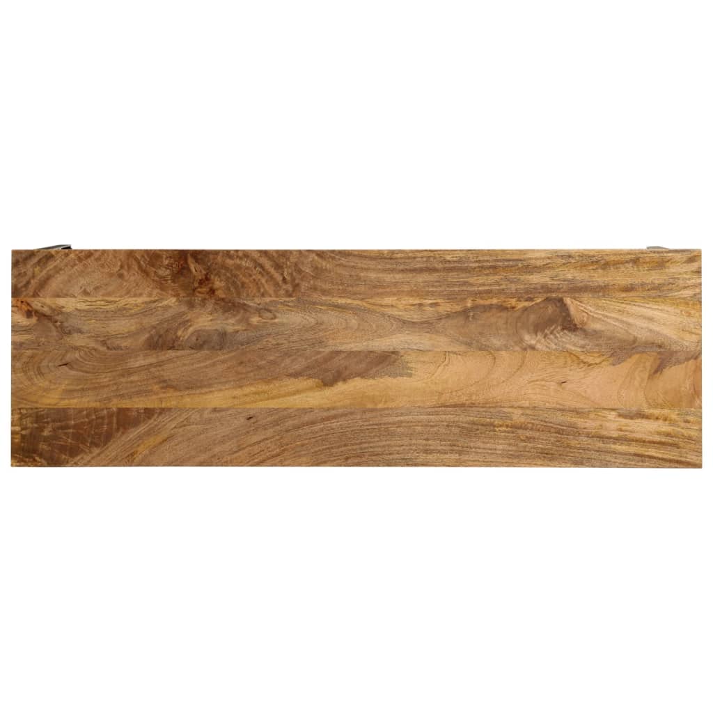 konsolbord 110x35x76 cm massivt mangotræ og jern brun