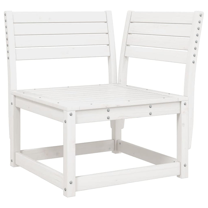 hjørnemodul til havesofa 73x73x78 cm massivt fyrretræ hvid