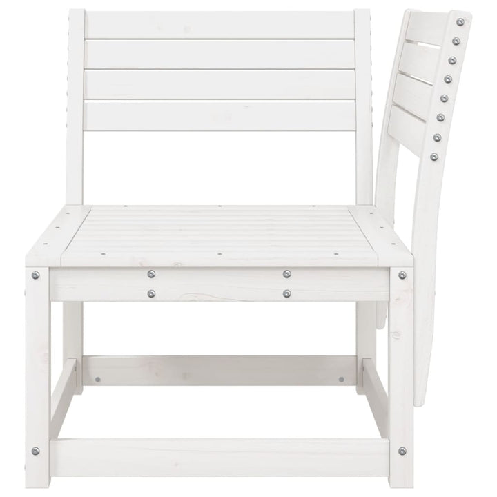 hjørnemodul til havesofa 73x73x78 cm massivt fyrretræ hvid