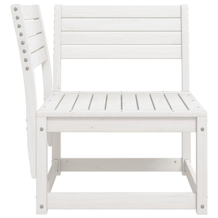 hjørnemodul til havesofa 73x73x78 cm massivt fyrretræ hvid