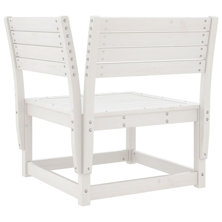 hjørnemodul til havesofa 73x73x78 cm massivt fyrretræ hvid