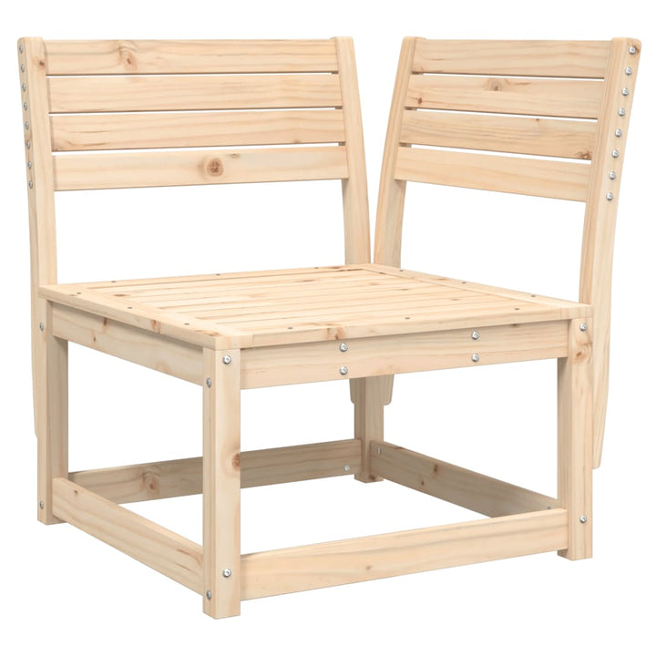 hjørnemodul til havesofa 73x73x78 cm m. hynder massivt fyrretræ