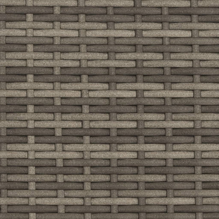 loungesofa med hynder polyrattan grå