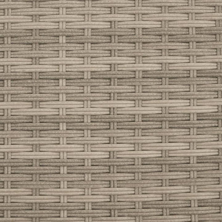 loungesofa med hynder polyrattan lysegrå